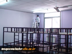 مرمت و زیباسازی فضای رفاهی در آستانه ی سال تحصیلی 93-92 
با همت پرسنل زحمت کش و همدل مرکز آموزش عالی حضرت فاطمه(س) قائم شهر