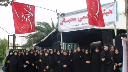 مشارکت دانشجویان مرکز آموزش عالی شهرستان قائم شهر با بسیج دانشجویی شهرستان قائمشهر مراسم عزاداری سالار شهیدان