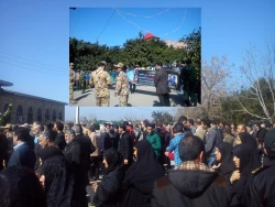 شرکت برخی از کارکنان ، اساتید و دانشجویان مرکز در تشییع پیکر مادر شهیدان کشوری