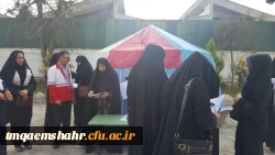 حضور ریاست جمعیت هلال احمر شهرستان قایمشهر در مرکز و ثبت نام دانشجومعلمان داوطلب