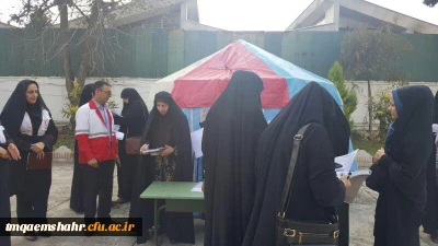 حضور  ریاست محترم جمعیت هلال احمر در هفته ی پدافند غیرعامل در مرکز