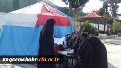 حضور  هلال احمر قائمشهر و بر پانمودن چادر هلال احمر  2