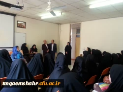 دیدار با فارغ التحصیلان موفق مدارس استثنایی در هفته بزرگداشت مقام معلم با عنایت دکتر حسینیان در کلاس درس دانشجو معلمان