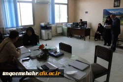 بازدید از کتابخانه حضور دکتر عمادی کارشناس مسوول پژوهش   و آقای کرامتی کارشناس مسوول نظارت وارزیابی استان 7