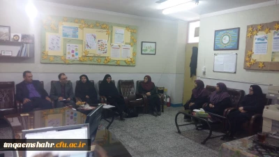 بازدید حوزه نظارت و ارزیابی و کارشناس بخش کارورزی مدیریت امور پردیس های استان از مدارس مجری کارورزی قائمشهر