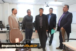 بازدید مسئول نظارت و ارزیابی و مسئول امور دانشجویی مدیریت امور پردیس های استان از بخش های مختلف مرکز