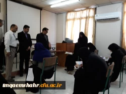 بازدید مدیریت امور پردیس های استان جناب آقای دکتر کساییان به همراه  گروه نظارت و ارزیابی  از برگزاری امتحانات پایانی نیمسال دوم 97-96  2