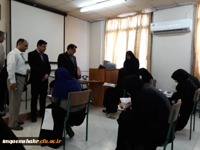 بازدید مدیریت امور پردیس های استان جناب آقای دکتر کساییان به همراه  گروه نظارت و ارزیابی  از برگزاری امتحانات پایانی نیمسال دوم 97-96