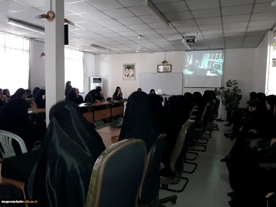 حضور دانشجویان جدید الورود در جلسه ویدئو کنفراسن آغاز سال تحصیلی 98-97 و سخنرانی ریاست محترم دانشگاه فرهنگیان جناب آقای دکتر خنیفر  2