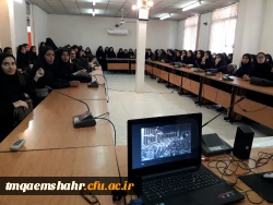 حضور دانشجویان جدید الورود در جلسه ویدئو کنفراسن آغاز سال تحصیلی 98-97 و سخنرانی ریاست محترم دانشگاه فرهنگیان جناب آقای دکتر خنیفر  4