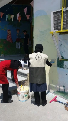 لبخند رضایت دانش آموزان از حضور جهادگران مرکز حضرت فاطمه (س) قائمشهر درمدرسه زمردیان 2