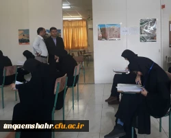 بازدید رئیس پردیس خواهران استان مازندران و مسئول نظارت و ارزیابی عملکرد مدیریت استانی دانشگاه از روند برگزاری امتحانات پایانی نیمسال دوم 3