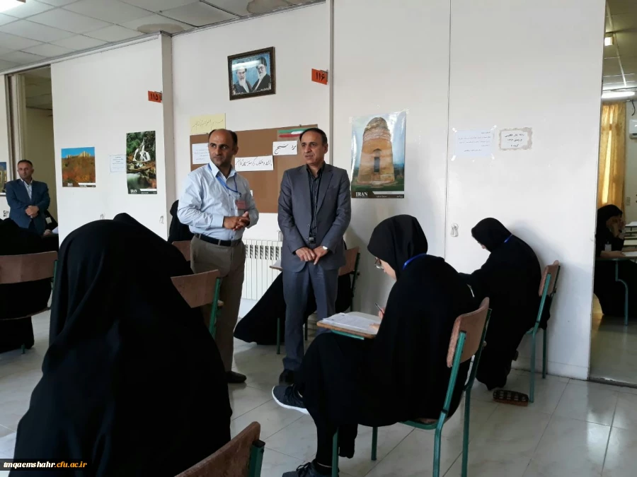بازدید مدیریت استانی دانشگاه از برگزاری امتحانات نیمسال دوم  تحصیلی