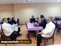 جلسه کارفرما شرکت با کادر آشپزخانه مرکز اموزش عالی حضرت فاطمه (س) قائم شهر برگزار شد . 2