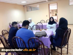 جلسه کارفرما شرکت با کادر آشپزخانه مرکز اموزش عالی حضرت فاطمه (س) قائم شهر برگزار شد . 2