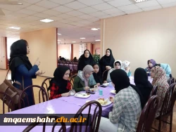 جلسه کارفرما شرکت با کادر آشپزخانه مرکز اموزش عالی حضرت فاطمه (س) قائم شهر برگزار شد . 2