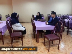 جلسه کارفرما شرکت با کادر آشپزخانه مرکز اموزش عالی حضرت فاطمه (س) قائم شهر برگزار شد . 2