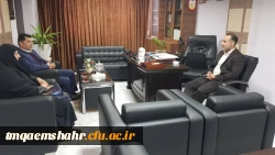 جلسه مشترک اقای میرزایی یکی از اعضای  شورای شهر ،اقای قدمی رییس اداره تربیت بدنی و خانم دکتر دابوئی رییس مرکز اموزش عالی حضرت فاطمه (س) قائم شهر برگزار شد . 2