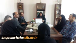 جلسه معارفه اقای دکتر جهانی به عنوان کارشناس مسئول فرهنگی و دانشجویی مرکز اموزش عالی حضرت فاطمه (س) قائم شهر برگزار شد .  2