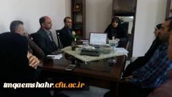 جلسه معارفه اقای دکتر جهانی به عنوان کارشناس مسئول فرهنگی و دانشجویی مرکز اموزش عالی حضرت فاطمه (س) قائم شهر برگزار شد .  2