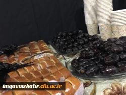 مراسم شهادت حضرت فاطمه (س) با برنامه ریزی هیئت ام البنین مرکز اموزش عالی حضرت فاطه (س) قائم شهر در نماز خانه سرای دانشجویی برگزار شد . 2