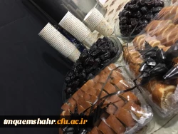 مراسم شهادت حضرت فاطمه (س) با برنامه ریزی هیئت ام البنین مرکز اموزش عالی حضرت فاطه (س) قائم شهر در نماز خانه سرای دانشجویی برگزار شد . 2